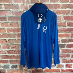 NFL Indianapolis Colts long sleeve athletic shirt &‎ hat.
